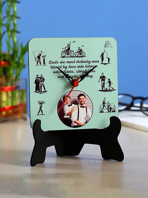 FNP Multicolor MDF Personalised Fathers Day Table Clock