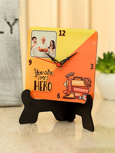 FNP Multicolor MDF My Hero Dad Personalised Table Clock