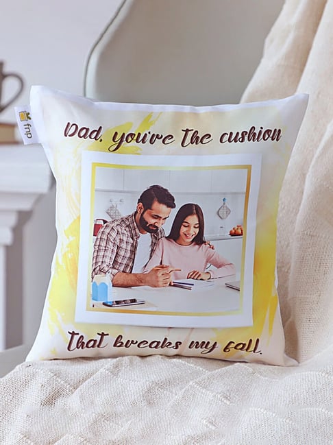 FNP Multicolor Polyester Personalised Cushion for Cool Dad