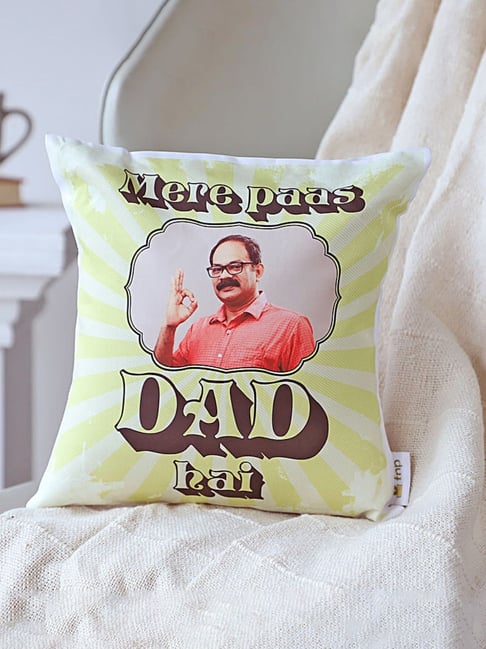 FNP Multicolor Polyester Personalised Quote Cushion for Dad