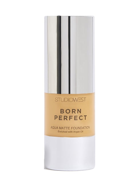 STUDIOWEST By Westside Born Perfect Aqua Matte Foundation Honey - 23 ml-picture-33