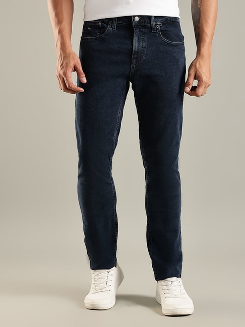 Tommy Hilfiger Black Cotton Slim Fit Jeans