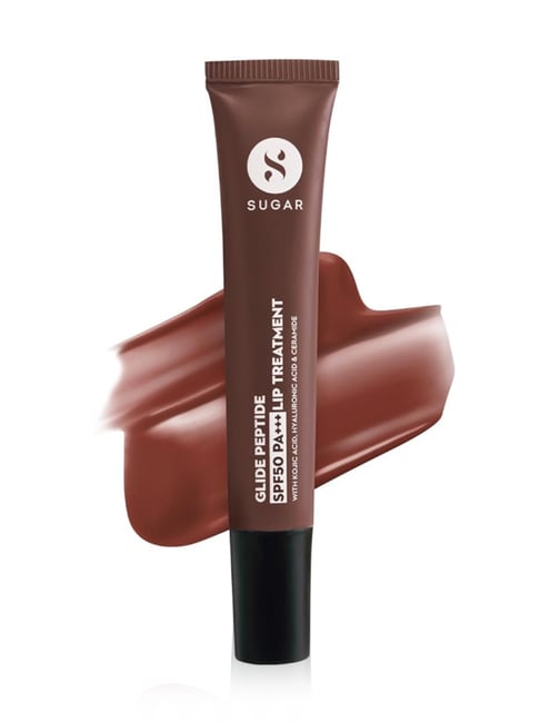 SUGAR Cosmetics Glide Peptide SPF 50 PA+++ Lip Treatment 04 Mocha Melt - 10 ml-picture-17