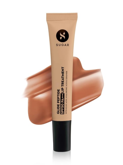 SUGAR Cosmetics Glide Peptide SPF 50 PA+++ Lip Treatment 02 Caramel Crepe - 10 ml-picture-23