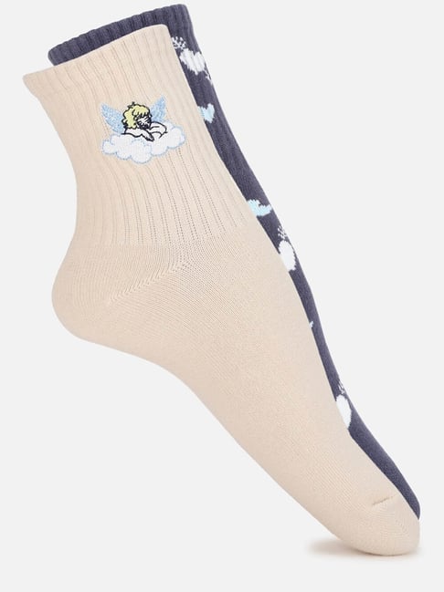 American Eagle Multicolor Printed Boyfriend Socks - Pair of 2-picture-27