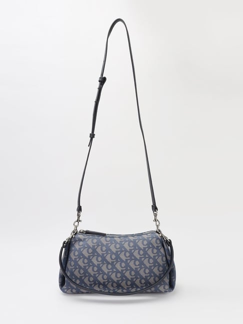 Calvin Klein Polyester Blue Logo Crossbody Bag
