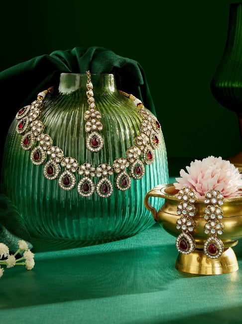 Zaveri Pearls Pink Alloy Sets for Women