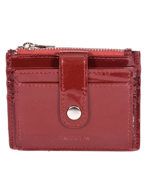 SASSORA VIVID Red Medium Leather Card Holder-picture-12