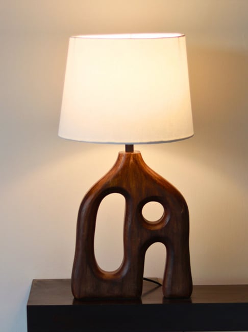 Muun Home Brown Fiber-Glass Orion Lamp without Lampshade