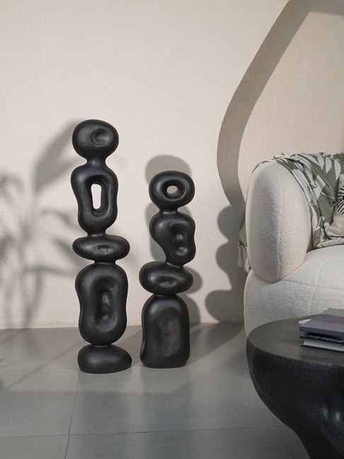 Muun Home Black Fiber-Glass Ren Sculpture (Small)-picture-36