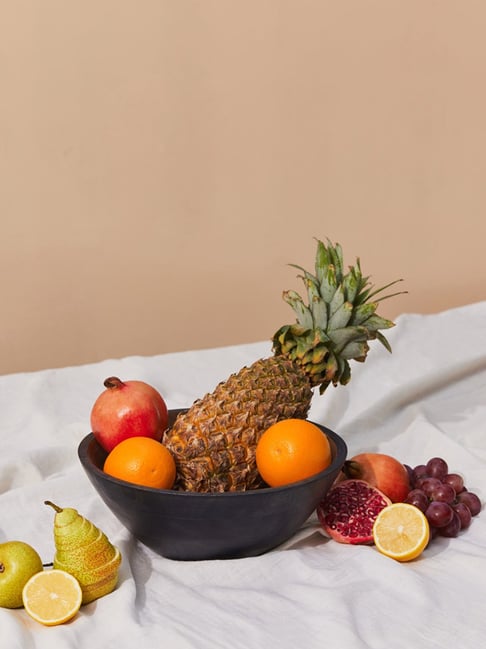 Muun Home Black Acacia Wood Dual Tone Salad Bowl (100 ml)-picture-20