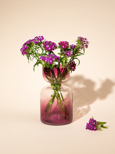 Muun Home Purple Glass Modern Coloured Tall Vase