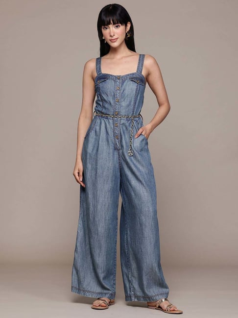 Label Ritu Kumar Blue Fitted Jumpsuit-picture-16