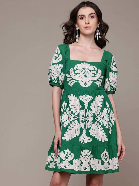 sachin and babi light blue dress Ritu Kumar Off White Embroidered Dress main image 1