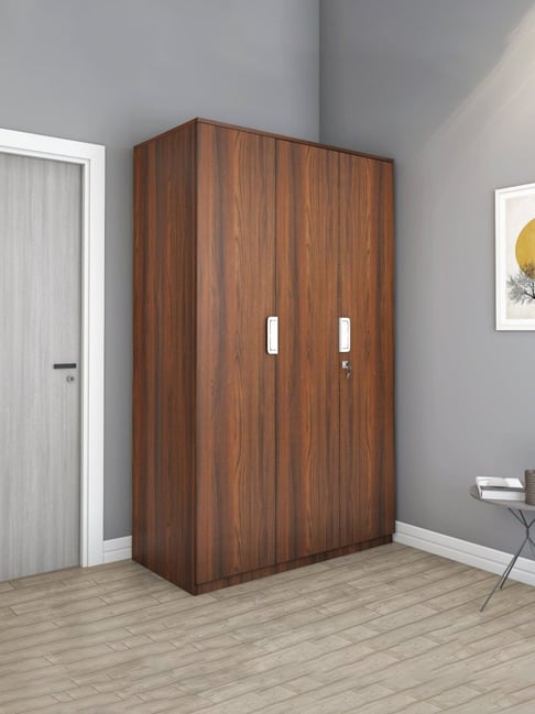Nilkamal Joyce Brown Engineered Wood 3 Door Wardrobe