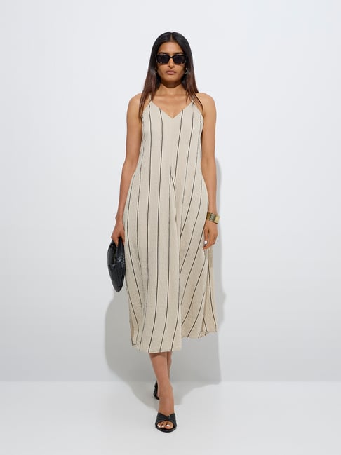 westside beige dress Buy Nuon Light Beige Criss-Cross Detailed Cotton-Blend Shirt Dress from  Westside