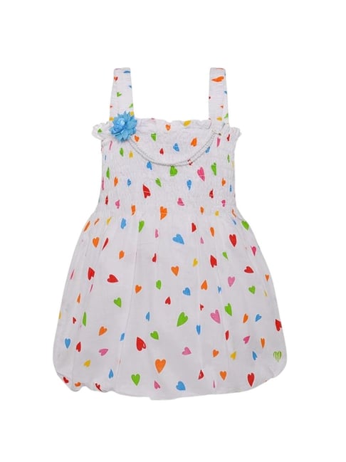 Wish Karo Girls Blue Cotton Graphic Printed Frock-picture-26