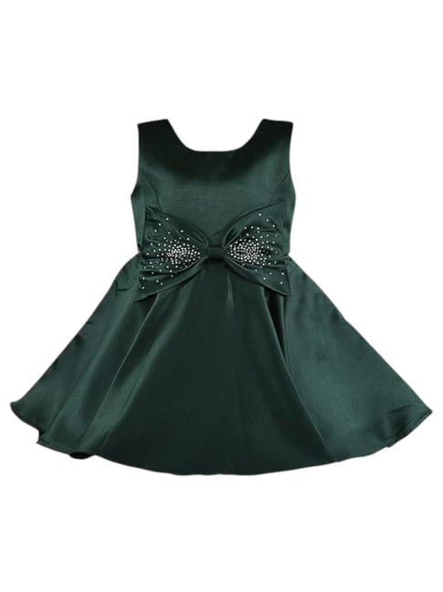 Wish Karo Girls Dark Green Frock-picture-24