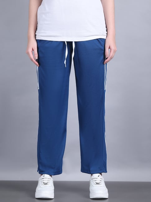 Vimal Jonney Blue Polyester Stripes Trackpants-picture-23