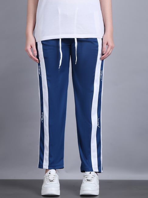 Vimal Jonney Blue Polyester Stripes Trackpants-picture-30