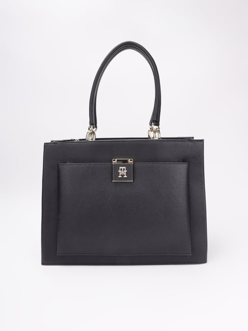 TOMMY HILFIGER PU Black Women Handbag