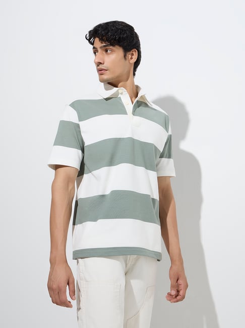 WES Casuals by Westside Sage Relaxed-Fit Cotton-Blend Polo T-Shirt-picture-15
