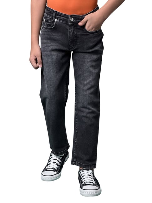 Crimsoune Club Boys Grey Straight Fit Jeans-picture-18