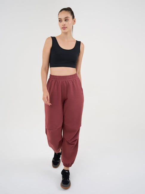 Dcyphr Rose Wood Plain Track Pants-picture-13