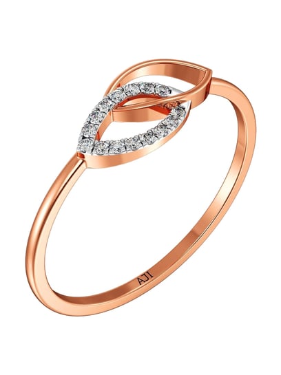 Buy Joyalukkas 18k (750) Twin Verdance Diamond Ring Online At Best