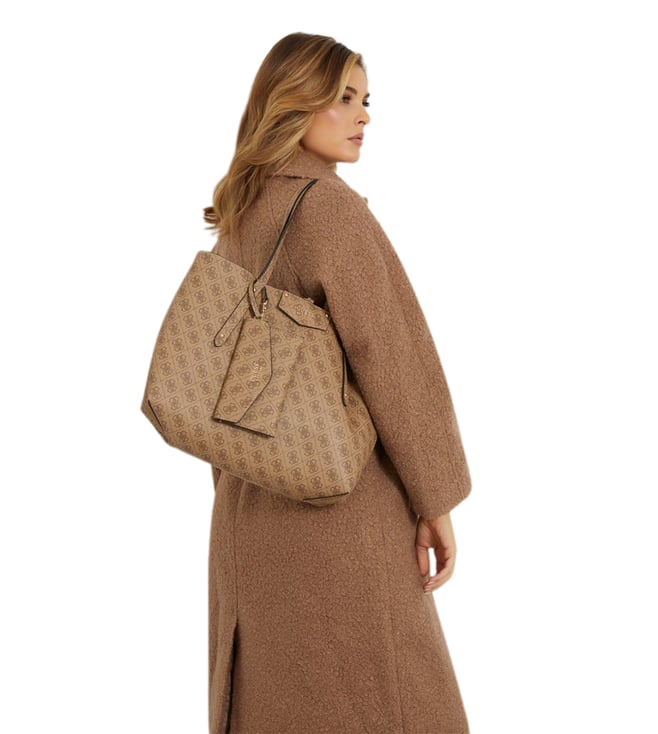 Guess Women Brown Printed Tote Bag