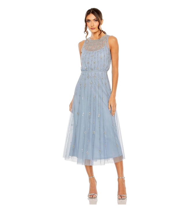 sachin and babi light blue dress MAC DUGGAL Embellished Cape Sleeve Cocktail Dress Size 14-16 main image 0