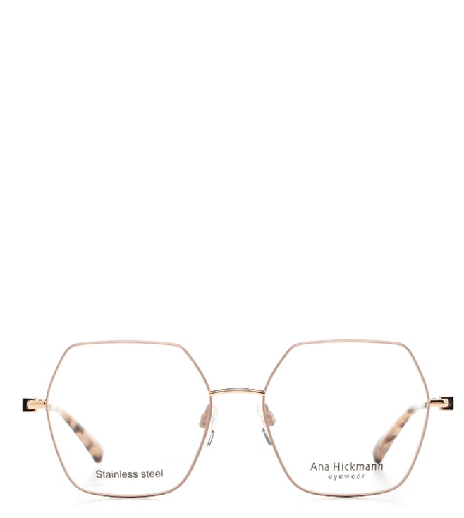 【kana】アルティマ枠 Ana Hickmann Pink Hexagon Eye Frames for Women AH146801AFR