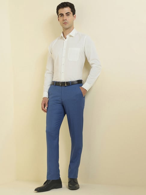 Allen Solly Trousers for Men in Blue