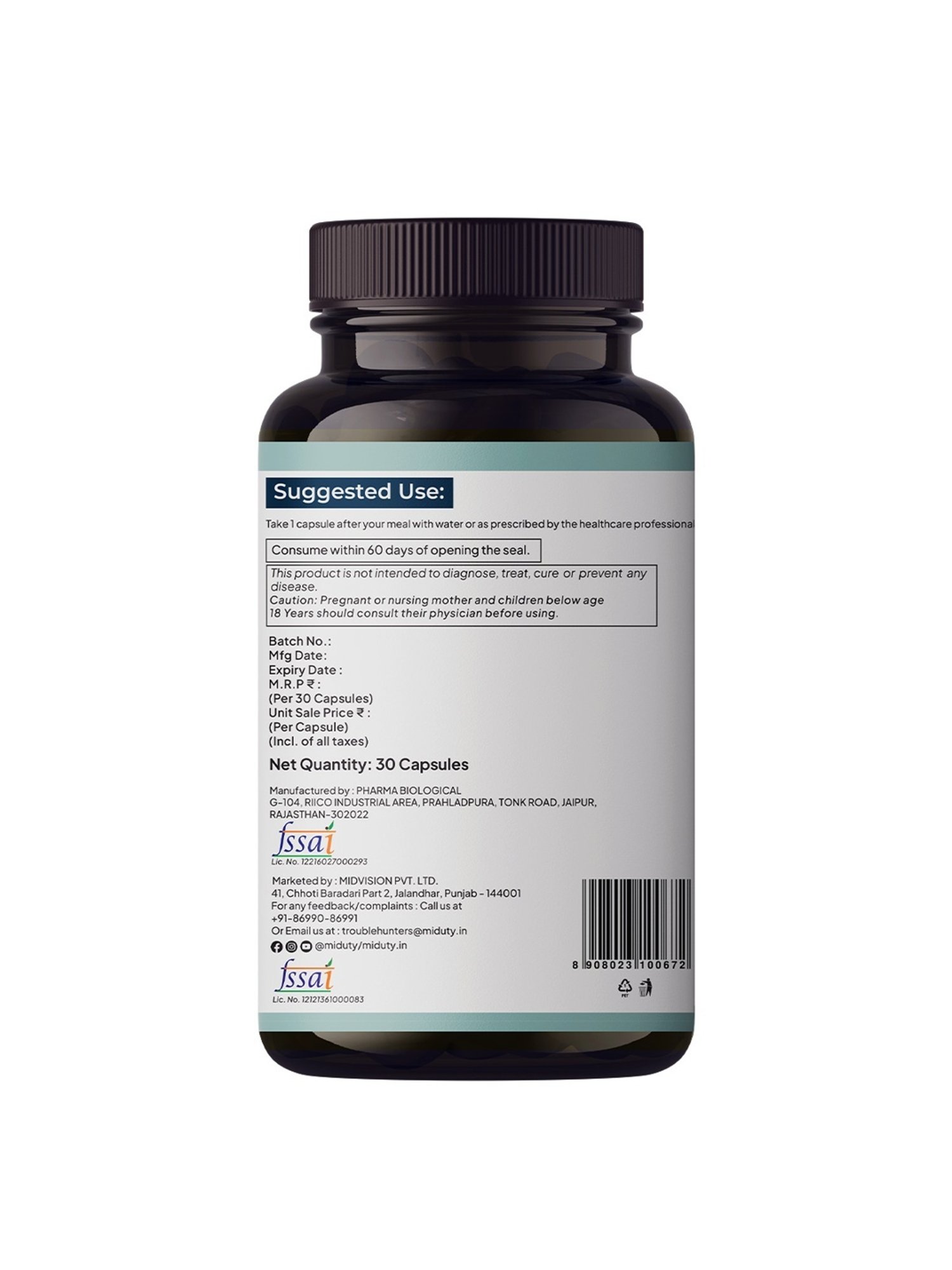 Miduty Liposomal NMN 85% - Cellular Energy - Anti Aging NAD+