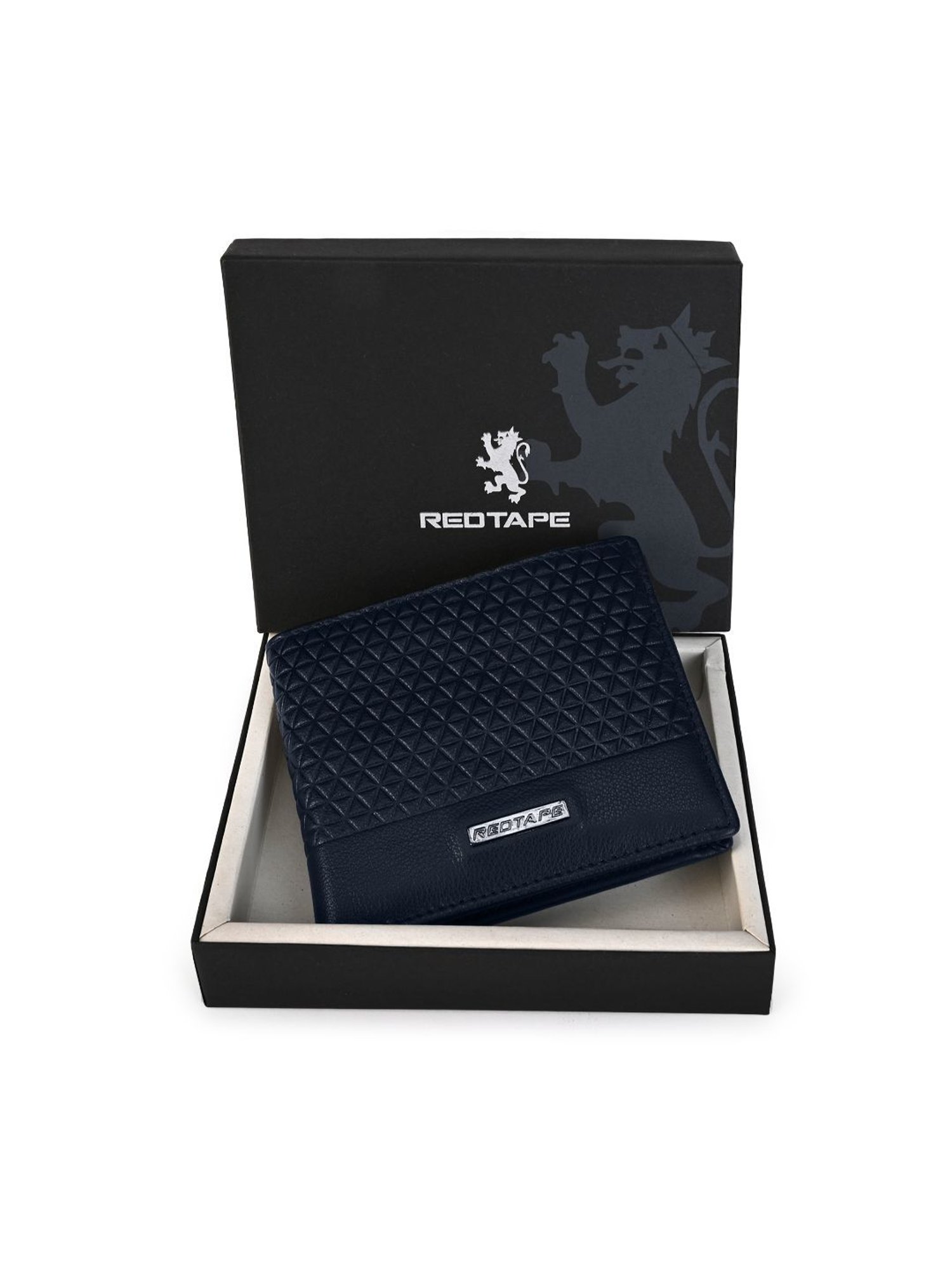 Buy Red Tape Navy Blue Casual Leather Textured By Fold Leather