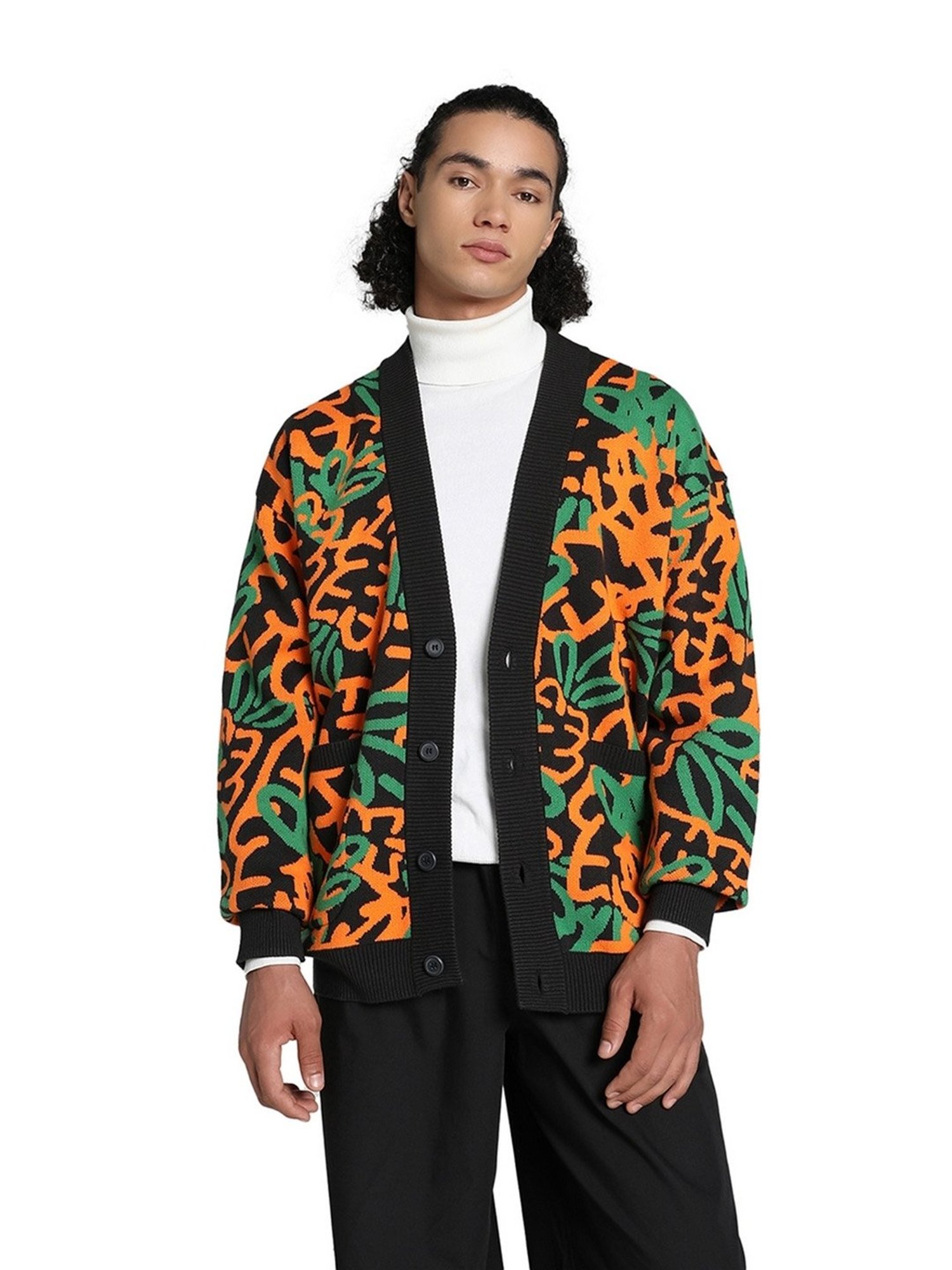 メンズ　カーディガン　PUMA プーマ CARROTS AOP PUMA X CARROTS AOP CARDIGAN - PUMA BLACK | PUMA | Carrots by Anwar