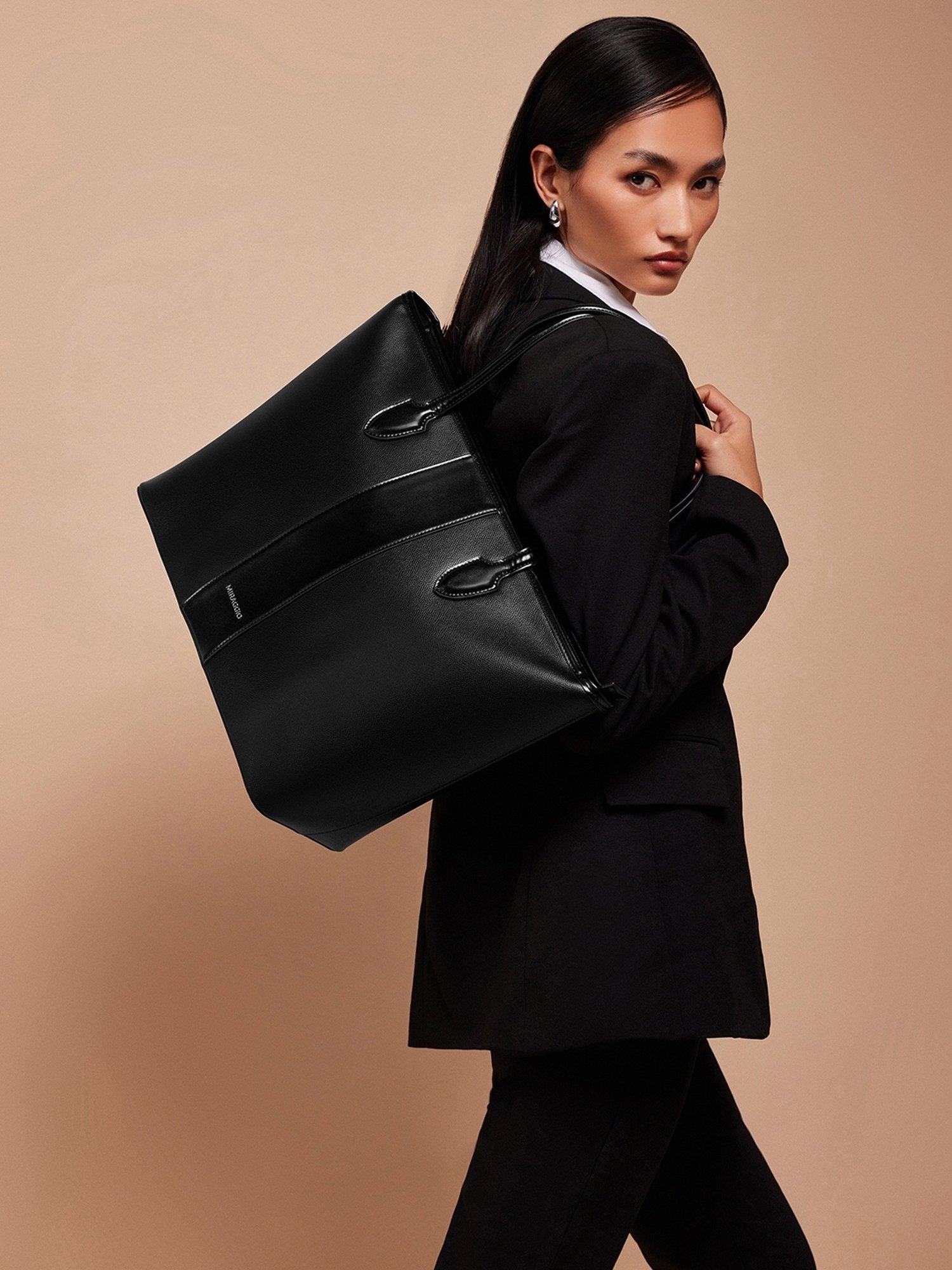 Miraggio Rachel Black Large Tote