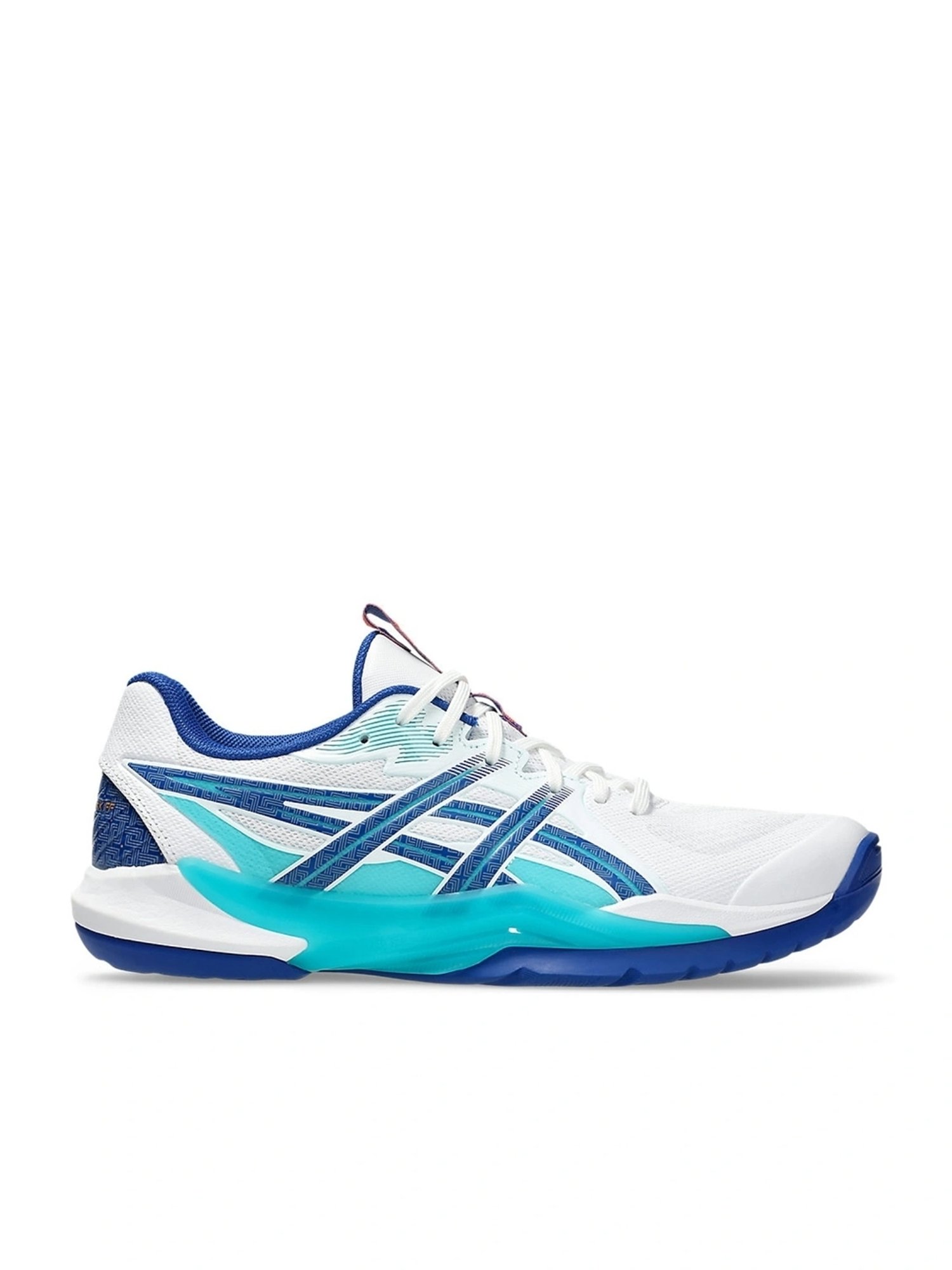 Buy Asics Men's POWERBREAK FF White & Asics Blue Indoor Court