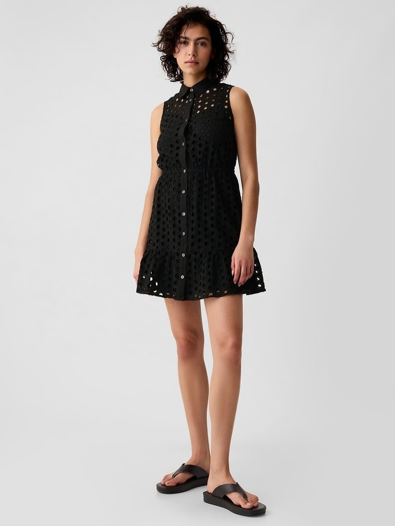 gap black shirt dress NWT $59 GAP Black Short Sleeve Cotton Linen Shirtwaist Career Dress 0 XSmall