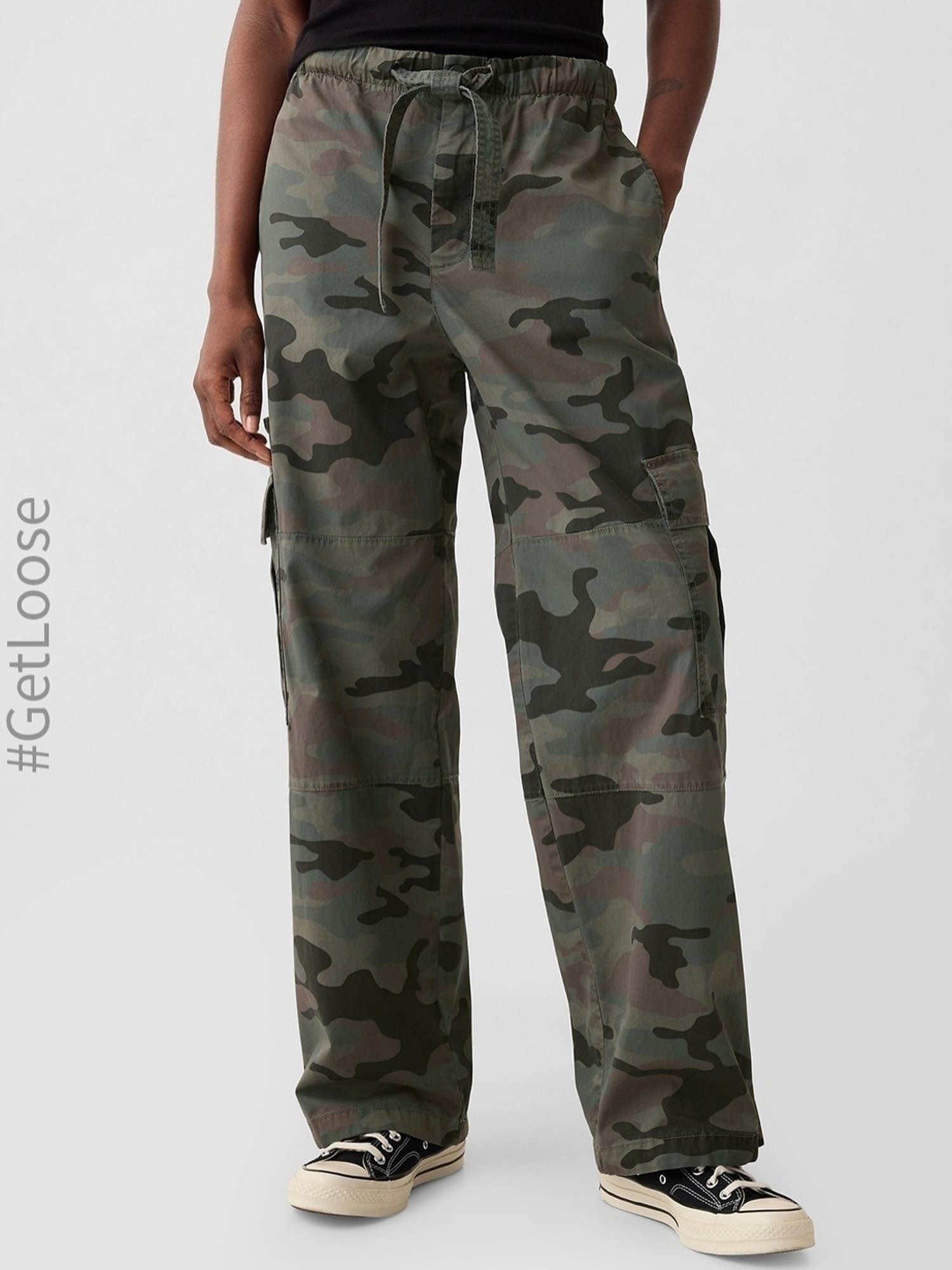 GAP Olive Printed Cargo Pants
