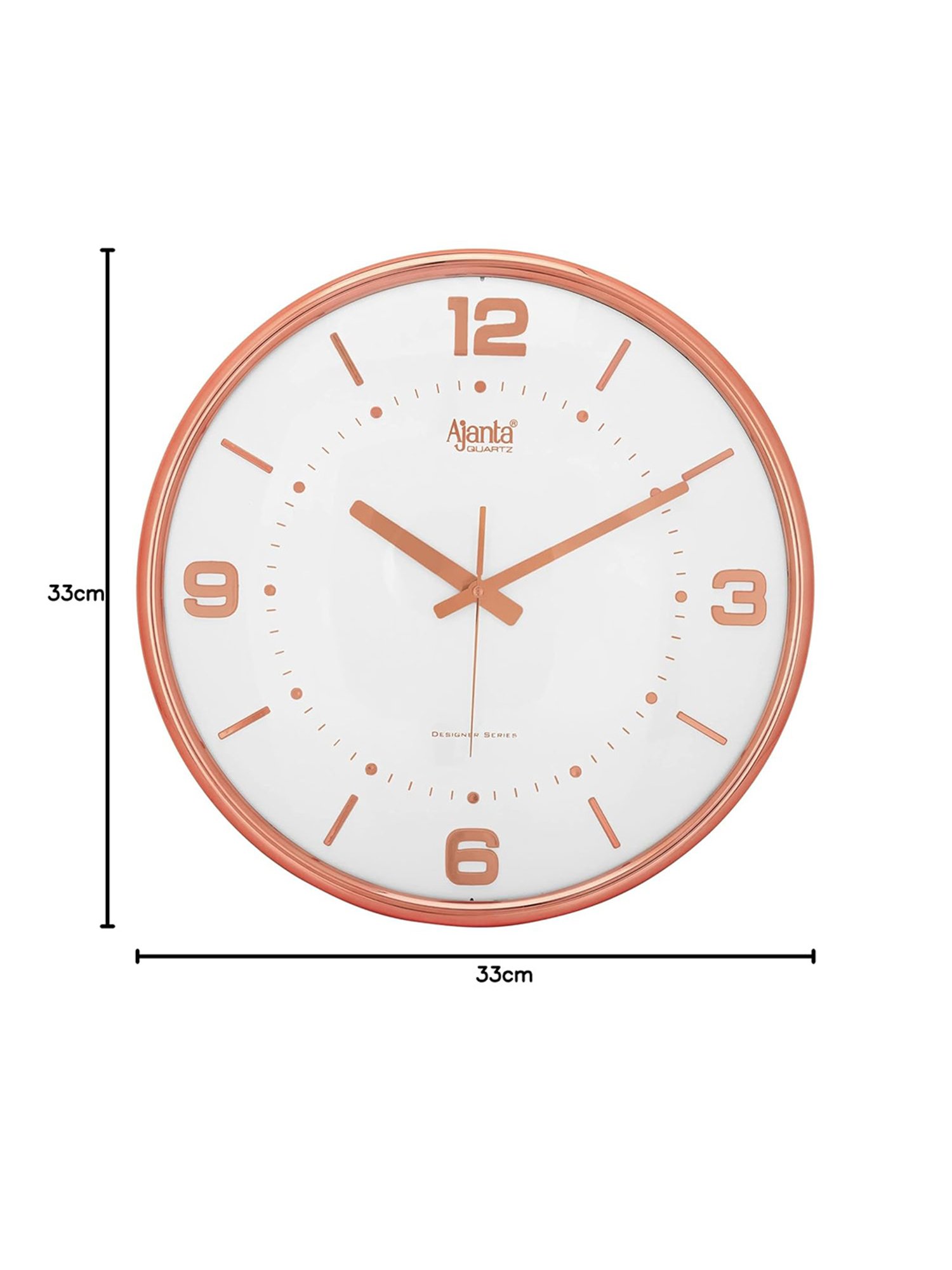 Ajanta Real Silent Sweep Movement Designer Wall Clock (330x45x330mm)