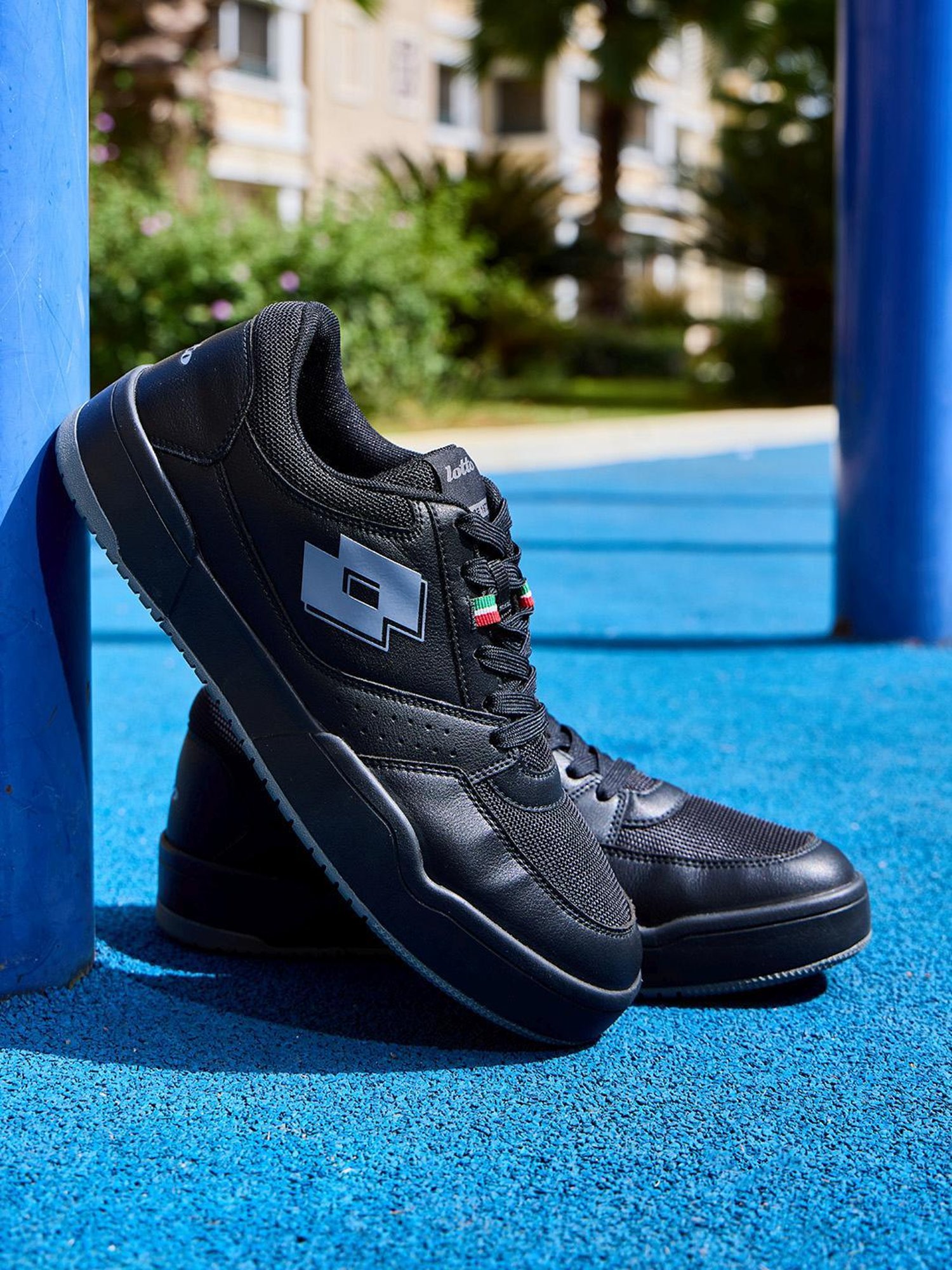 Buy Lotto Men's Hoop Star Urbano Black & CastleRock Sneakers at