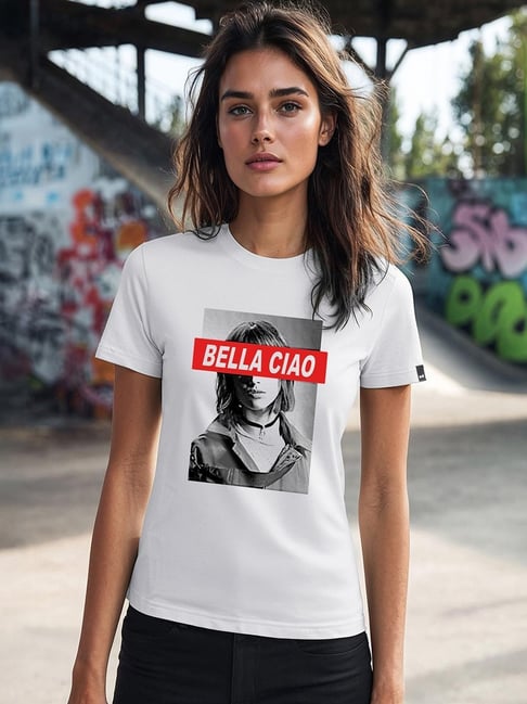 Buy Bewakoof Off White Printed T-Shirt for Women Online Tata CLiQ