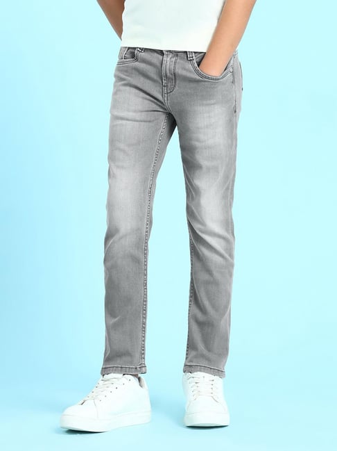 U.S. Polo Assn. Kids Grey Solid Jeans