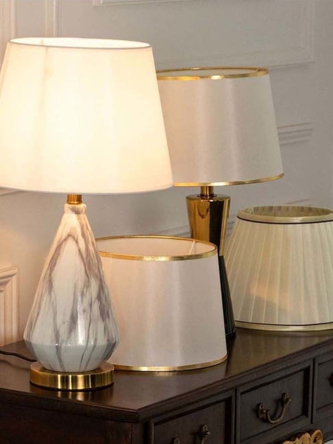 Whispering Homes White Erica Decorative Table Lamp for Living Room-picture-15