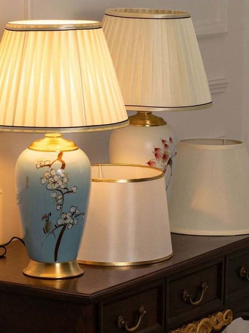 Whispering Homes Blue Noir Decorative Ceramic Table Lamp for Bedroom-picture-34