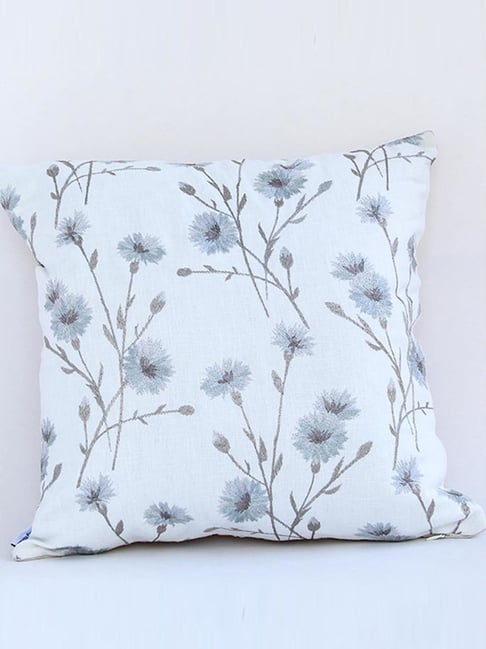 Whispering Homes White Serein Blanche Embroidered Cushion Cover-picture-34