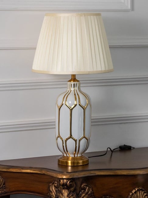 Whispering Homes White Imperial Bliss Ceramic Table Lamp-picture-15