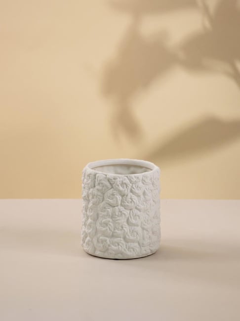 Whispering Homes White Menhir Ceramic Vase-picture-40