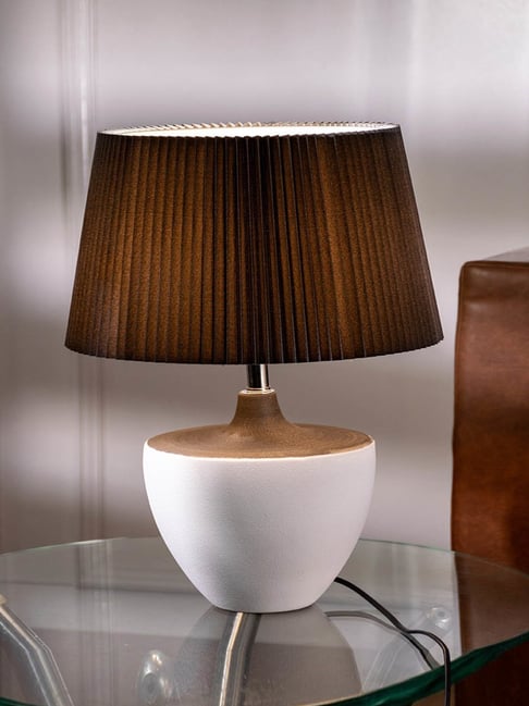 Whispering Homes White Wabi-sabi Style White Ceramic Table Lamps-picture-31